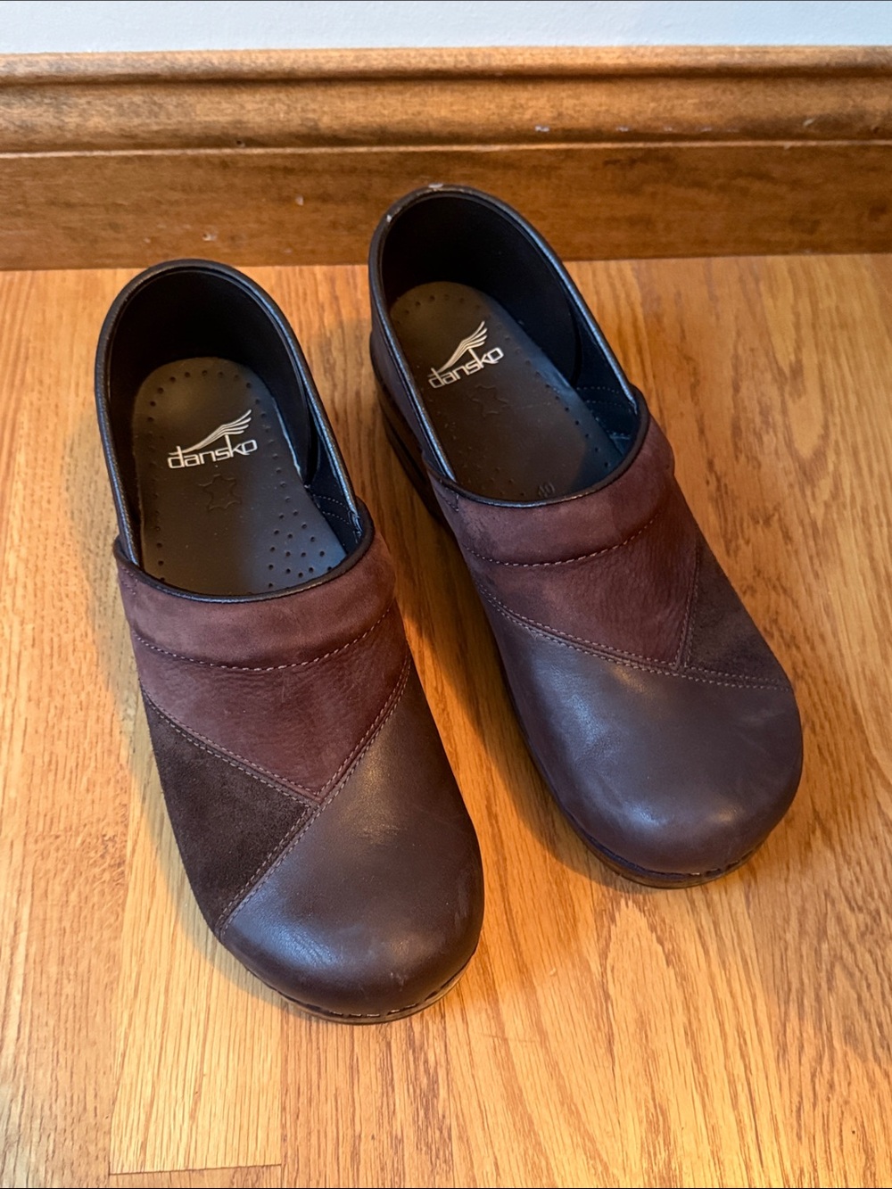 Dansko Leather Suede Geometric Patchwork Professional Clogs EU 40 US 9.5-10 - Picture 11 of 11